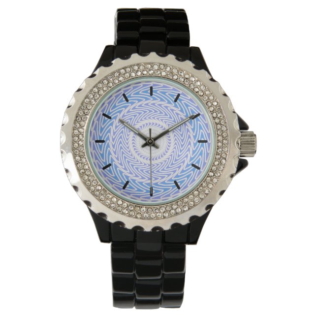 Montre Cercles bleu ciel motif (devant)