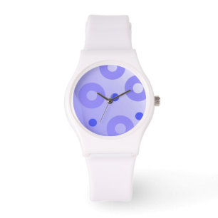 Montre Cercles et points bleus cool