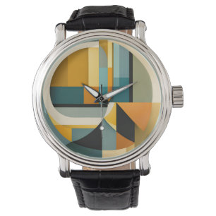 Montre Cercles et rectangles d'abstraction géométriques r