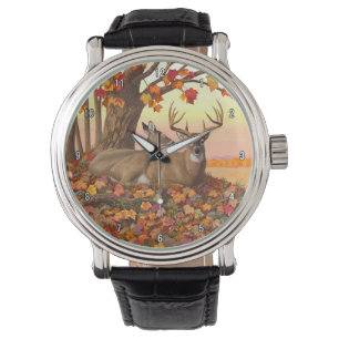 Montre Cerf blanc en automne Nouvelle-Angleterre Couleurs