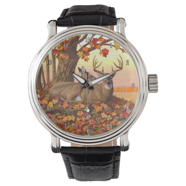 Montre Cerf blanc en automne Nouvelle-Angleterre Couleurs (devant)
