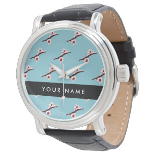 Montre Cerisier Fleur, Sakura Rose, Votre Nom