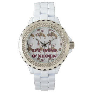 Montre C'est du vin o' Horloge Rouge Merlot Bouteille Vit