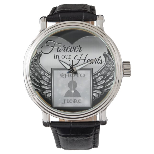 Montre Chaîne de touches personnalisées Memorial Heart (devant)