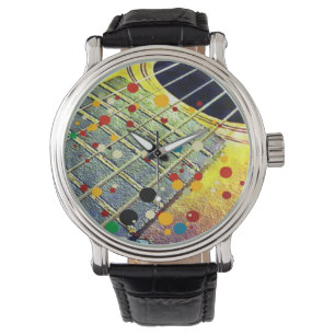 Montre Chaînes de guitare Aquarelle musicale