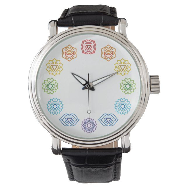 Montre Chakra Energy Leather Watch (devant)