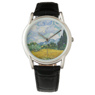 Montre Champ de blé Van Gogh avec Cyprès. Impressionnisme