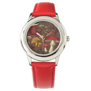 Montre Champignons sauvages sur brun