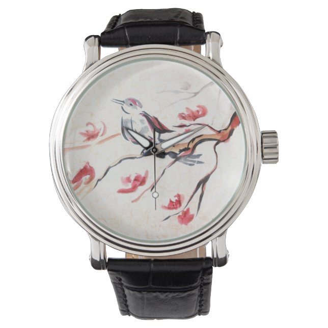 Montre Chanter Arrière - plan d'oiseaux (devant)