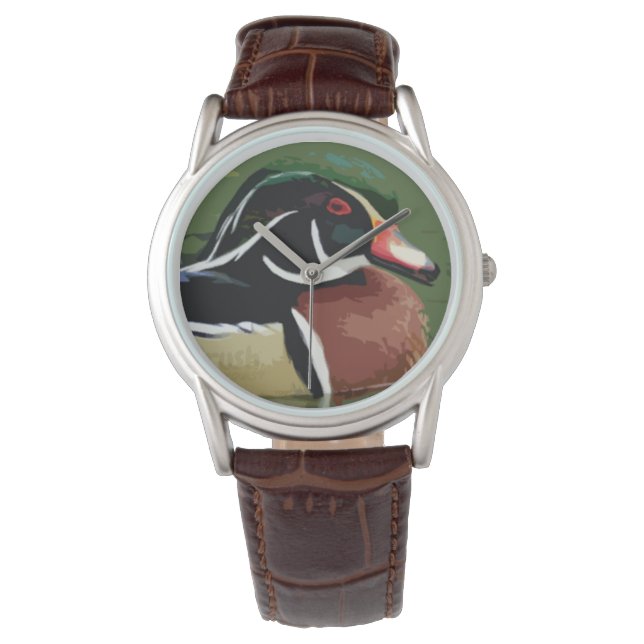 Montre Chasseur de canard, Montre Canard de bois (devant)
