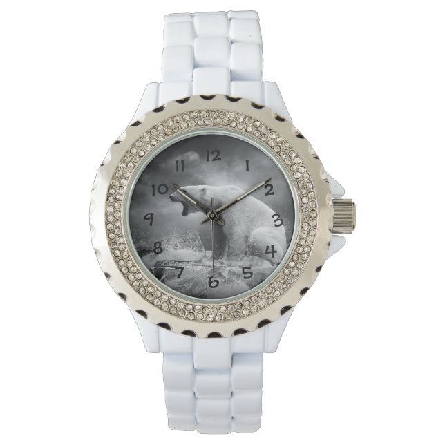 Montre Chasseur d'ours blanc sur la glace dans l'eau (devant)