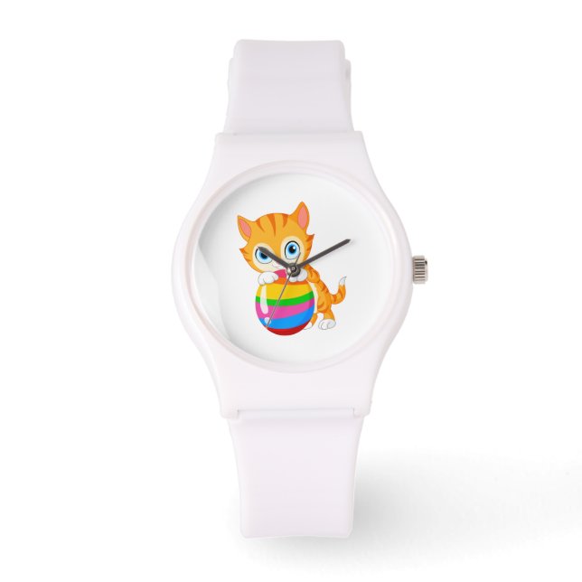 Montre Chat avec beach ball.ai (Recto)