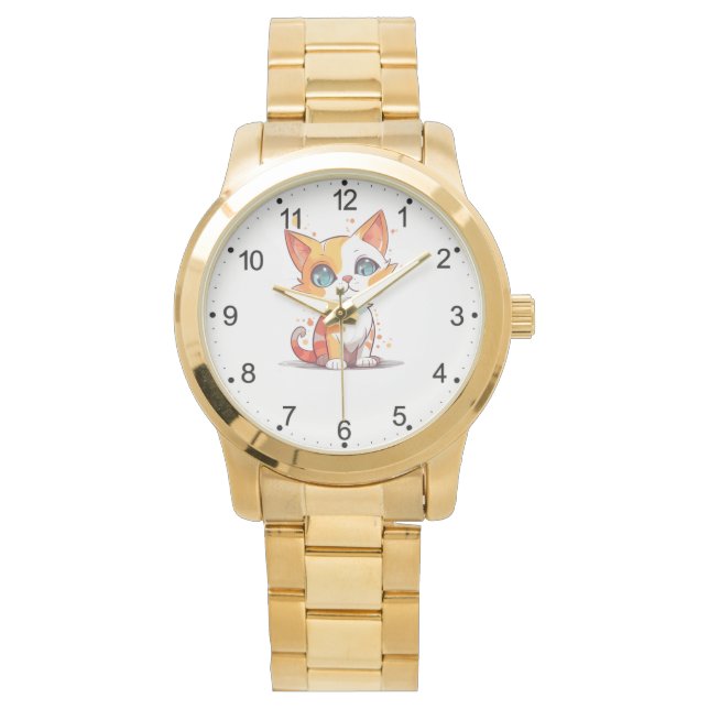 Montre Chat blanc adorable (devant)