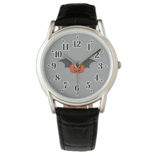 Montre Chat Citrouille d'Halloween