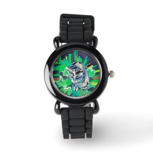 Montre Chat dans le jardin