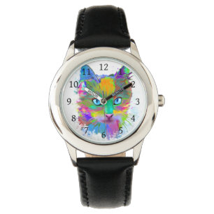 Montre Chat multicolore 688