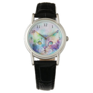 Montre chat multicolore cat 663