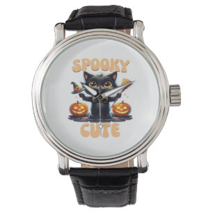 Montre Chat noir mignon et déplaisant T-shirt classique