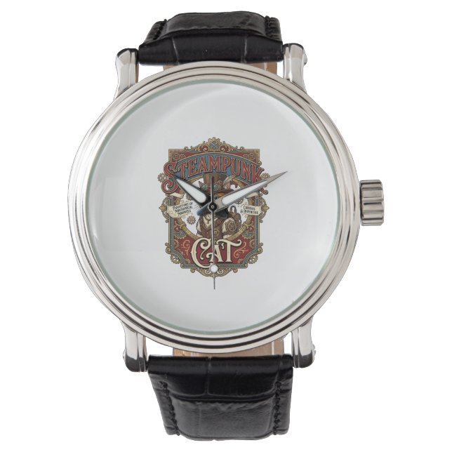 Montre Chat Steampunk Steampunk Chat Vintage (devant)