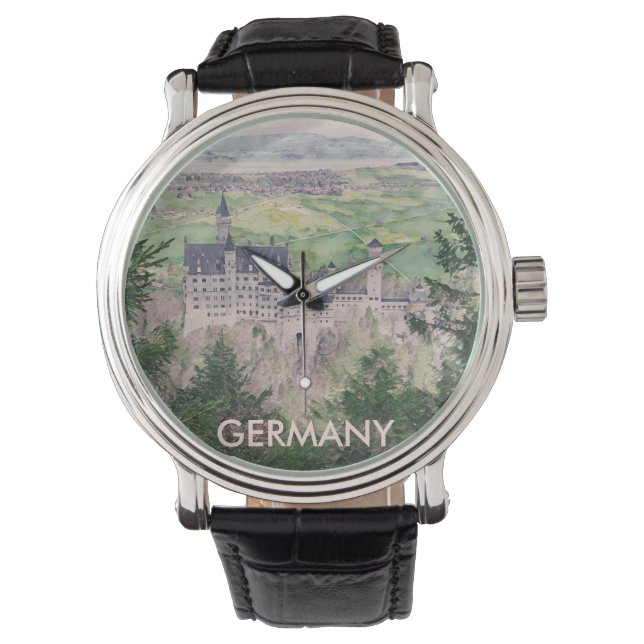 Montre Château Retro Neuschwanstein en Allemagne (devant)