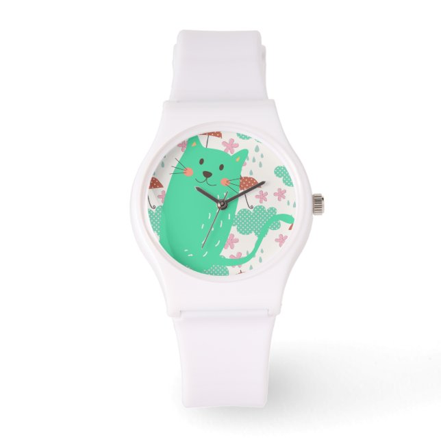Montre Chats en pluie (Recto)