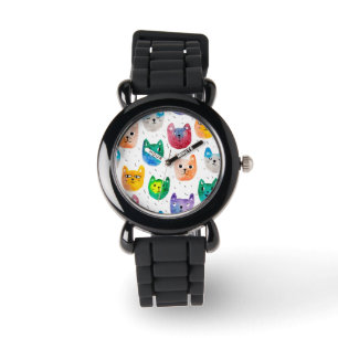 Montre Chats et amis d'aquarelle