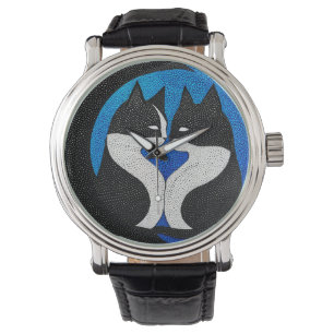 Montre Chats noirs et blancs
