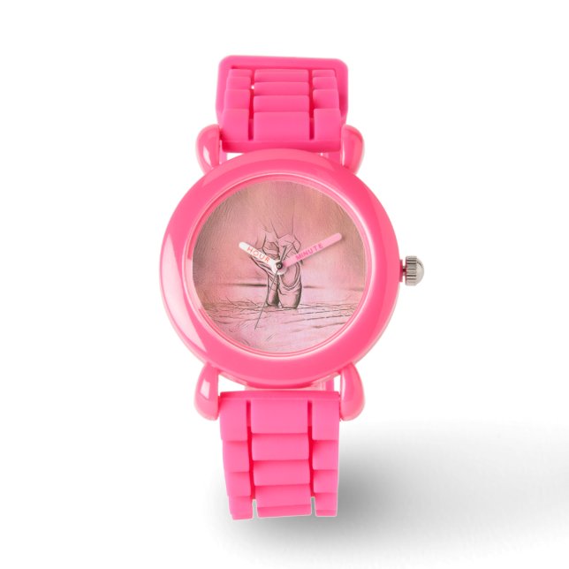 Montre Chaussures de ballet rose à Pointe (Recto)