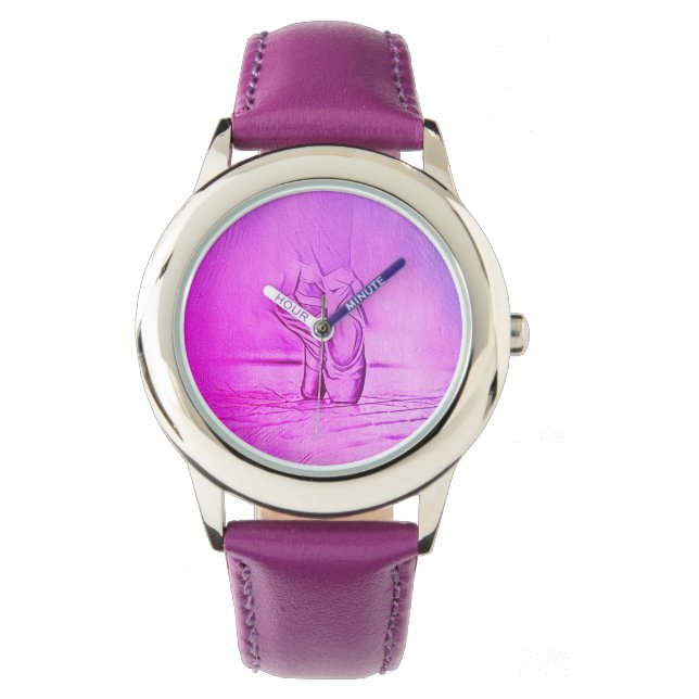Montre Chaussures de ballet violet tout simplement élégan (devant)