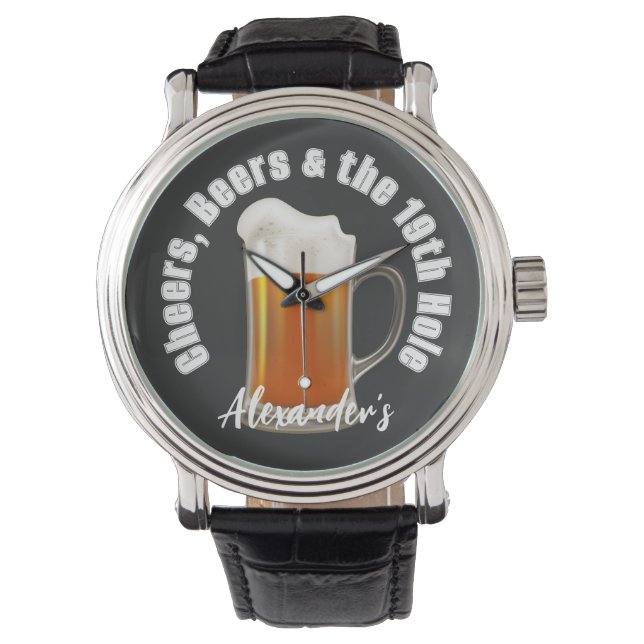 Montre Cheers Beers et le Monogramme de golf 19th Hole (devant)