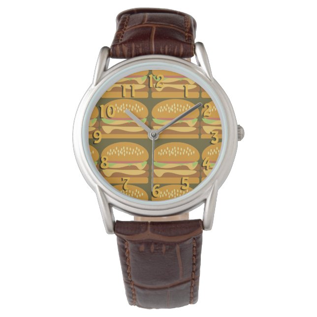 Montre Cheeseburger Please Burgers Time Fun Food Love (devant)