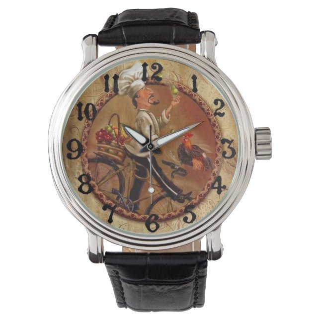 Montre Chef vintage avec panier de fruits (devant)
