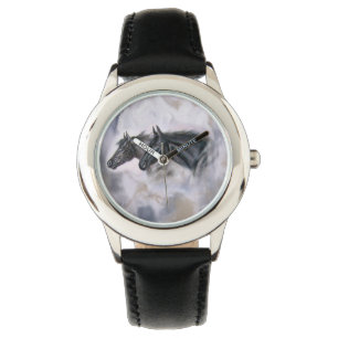 Montre Chefs de cheval de beauté noire