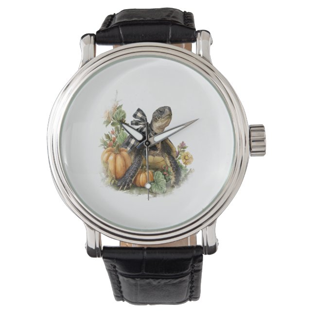 Montre Chemises de mer Animaux Citrouille d'automne (devant)