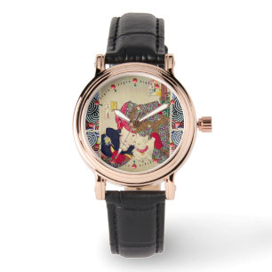 MONTRE CHERCHANT LE TIRESOME, FEMME JAPONAISE AVEC CHAT B