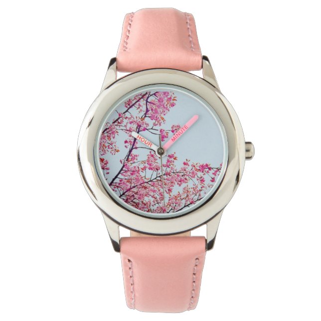 Montre Cherry Blossoms Pink Watch (devant)