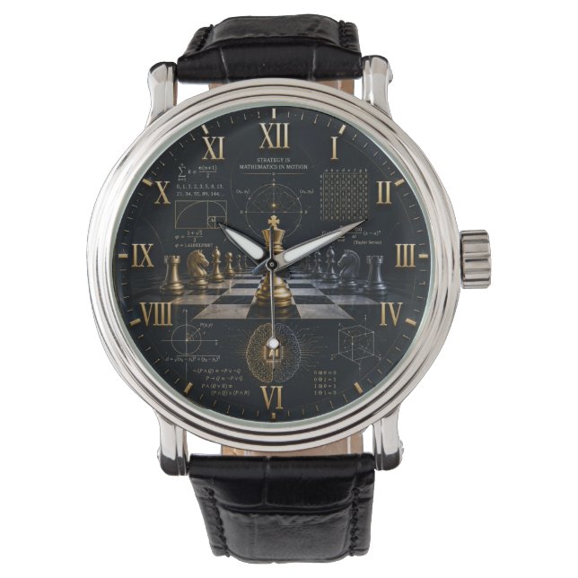 Montre Chess Mathematics  STEM, Math (devant)