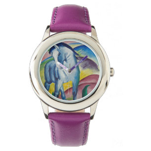 Montre Cheval bleu (animal mignon) (par Marc Franz)