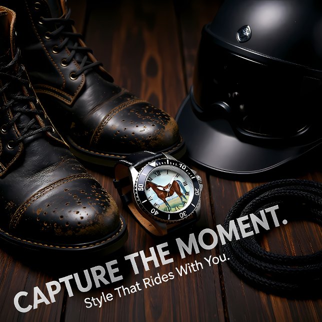 Montre Cheval d'Arabie Noire (Créateur téléchargé)