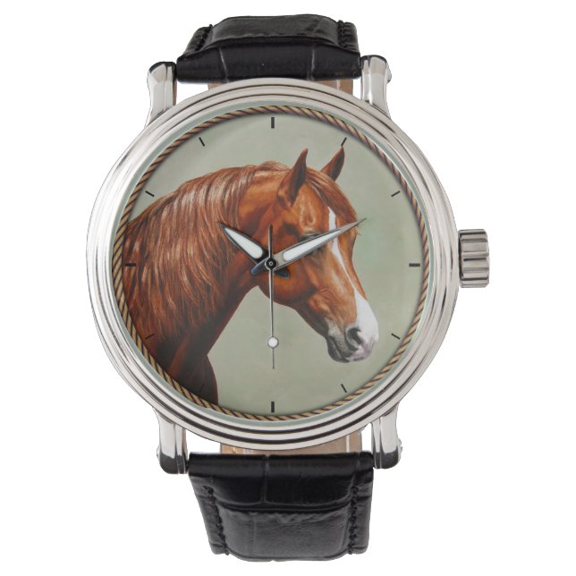 Montre Cheval de châtaignes Morgan (devant)