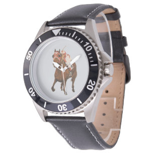 Montre Cheval de course pur-sang gagne une course de matc
