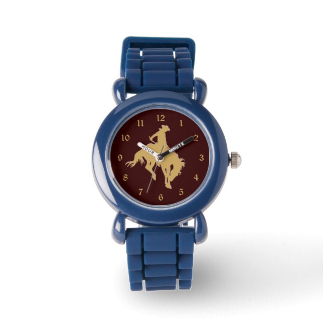 Montre Cheval de saut de cowboy en or (Recto)