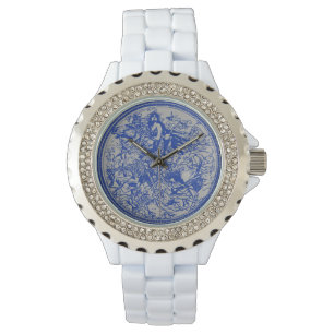 Montre Cheval femme Rider Enamel blanc filles regarder