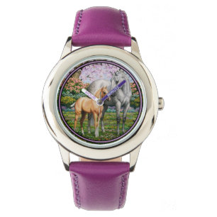 Montre Cheval Gris Dappel Mare Palomino Foie