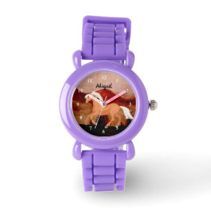 Montre Cheval Mustang Wild du désert personnalisé