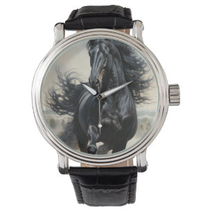 Montre cheval noir