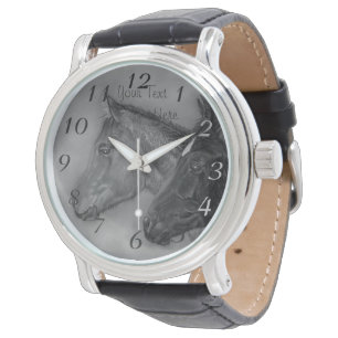 Montre cheval noir de bébé de poulain de brun de