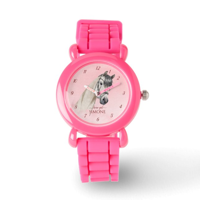 Montre Cheval portrait poney filles regarder les enfants (Recto)