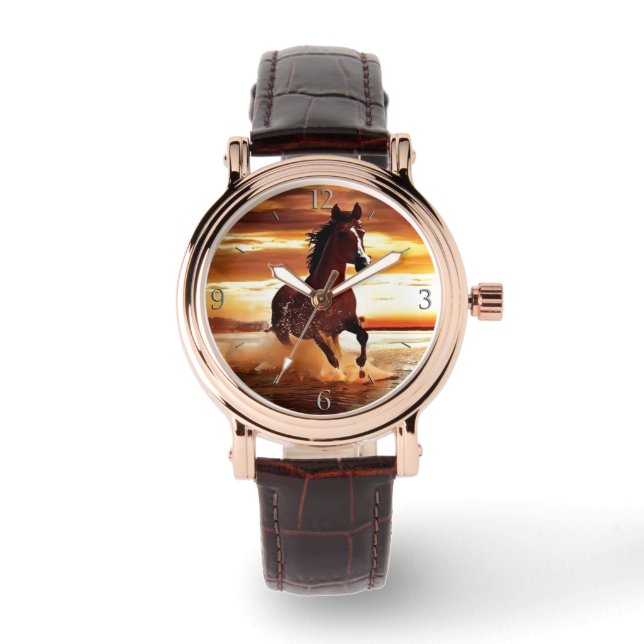 Montre Cheval sauvage à travers le Surf femmes (Recto)
