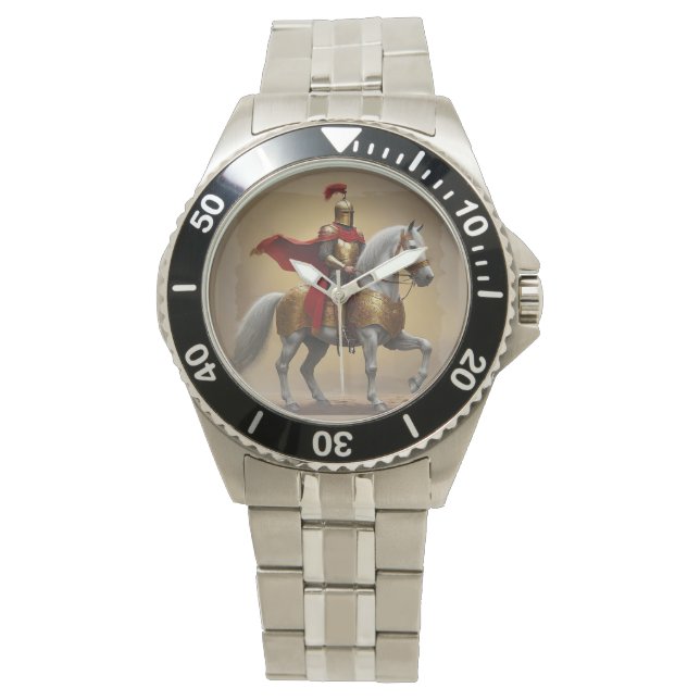 Montre Chevalier médiéval et cheval (devant)